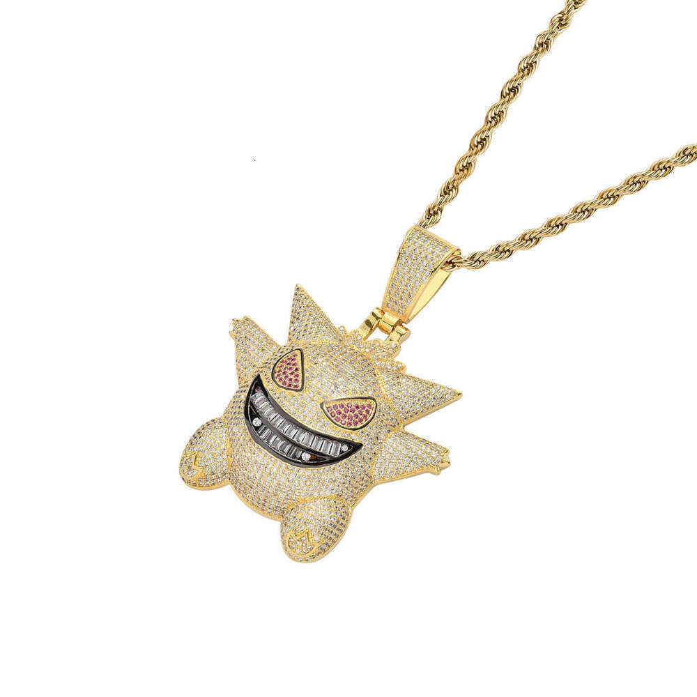 Luxury designer DagengGhost Cartoon Hip Hop Pendant, Ice out VVS Moissanite necklace with free shipping