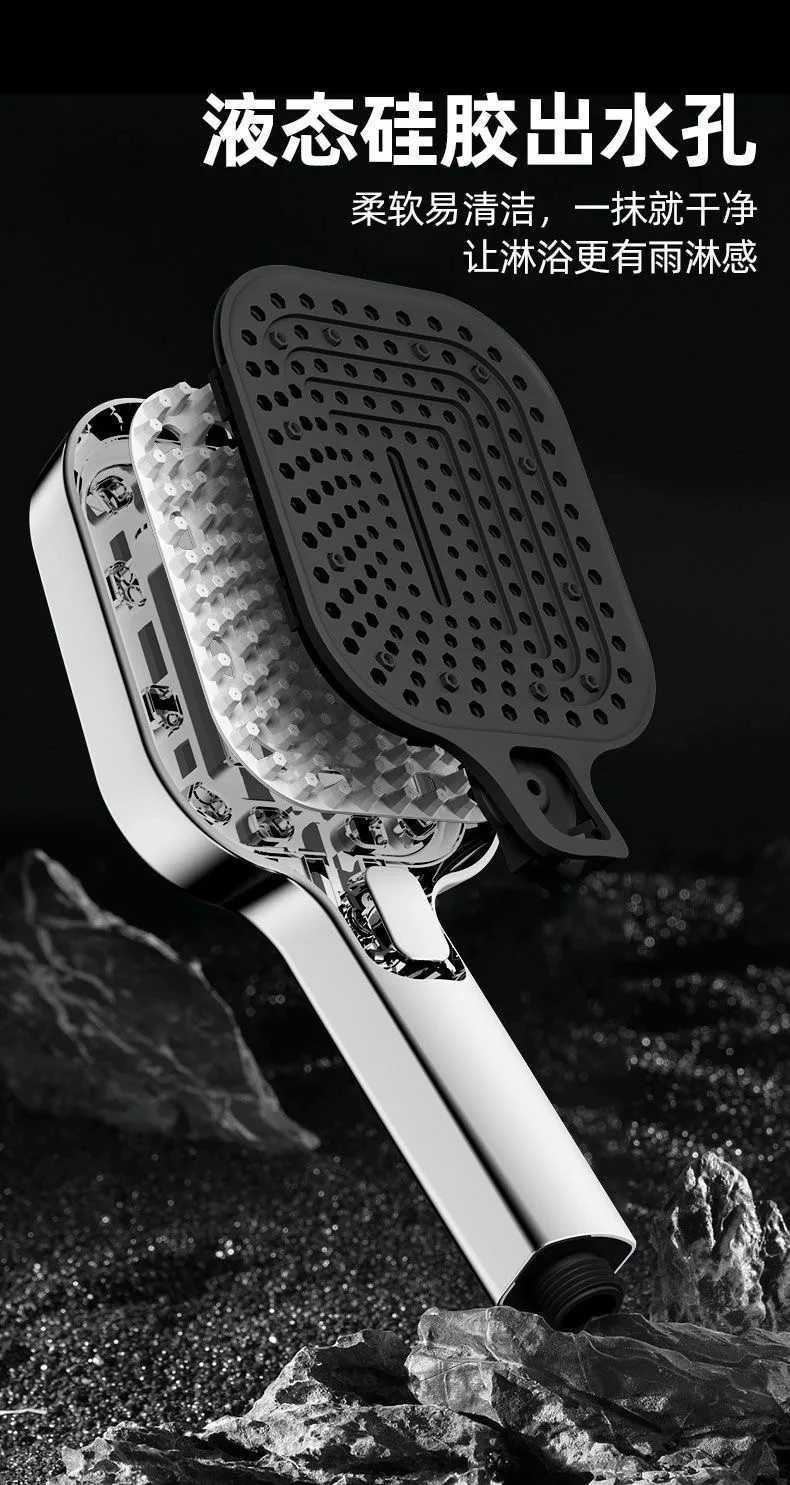 Massage Spa Pressurized Shower Head 3 Modes Big Panel High Pressure Rainfall Spray Large Flow Shower Nozzle Bathroom AccessoriesM251120