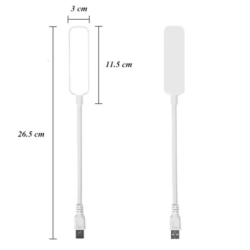 USB Plug LED Book Reading Light Mini Portable Foldable Night Light Flexible Eye Protection Reading Lamp for Power Bank M251120