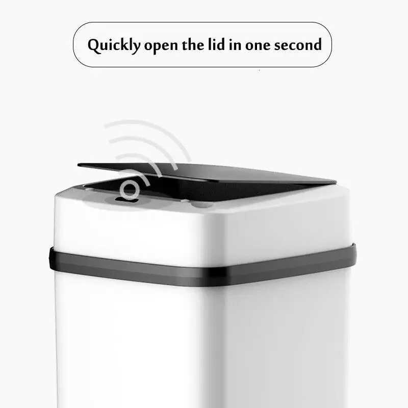 10L Smart Induction Trash Can Wireless Sensor Dustbin Automatic Trash Bin Home Intelligent Electric Garbage for Kitchen Bathroom C251120
