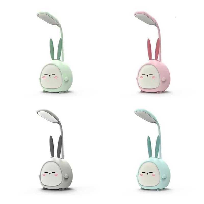 USB LED Desk Lamp Rabbit Light Cute Cartoon Lamp USB Rechargeable LED Reading Light Eye Protection Colorful Night Light New M251120