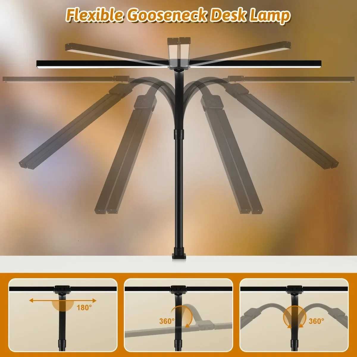 Double Single Head Led Clip Desk Lamp Dimmable Computer Table Lamps Monitor Light Architect Table Lamp for Office Reading Lights M251120