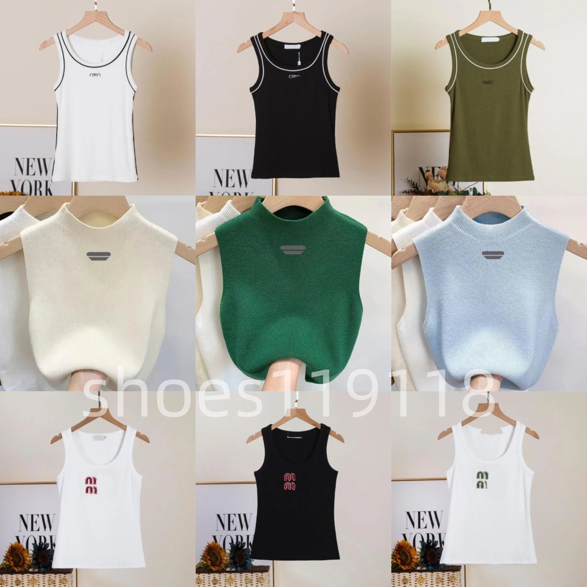 Summer short designer clothe woman vest womens knit shirt sexy top base shirt light thin Letter embroidery for womans vest top waistcoat jumper woman luxury size s xl