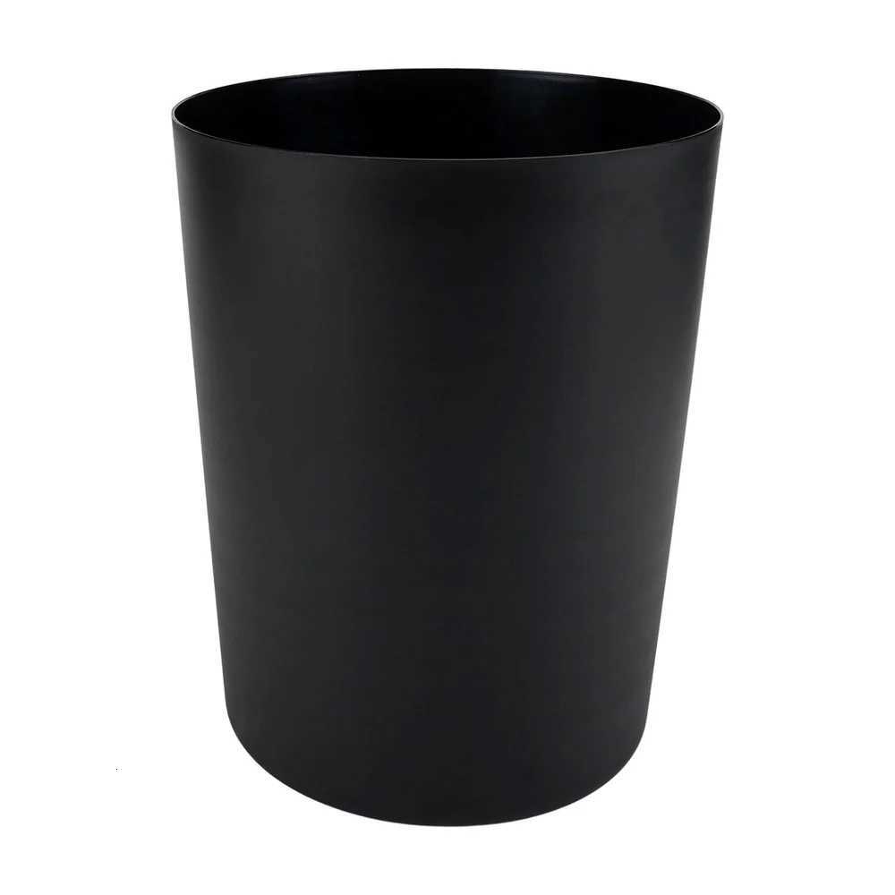 2 Pack 5 Gallon Black Plastic Wastebasket Indoor Trash Can Durable Easy Clean Ideal Office Home C251120