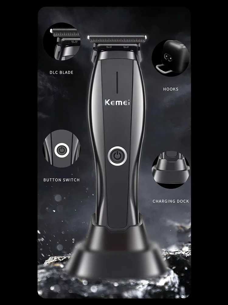 Kemei KM-2295 Cordless Electric Hair Trimmer Professional Hair Clippers Rechargeable Hair Cutting Machine For Men BarberT251120