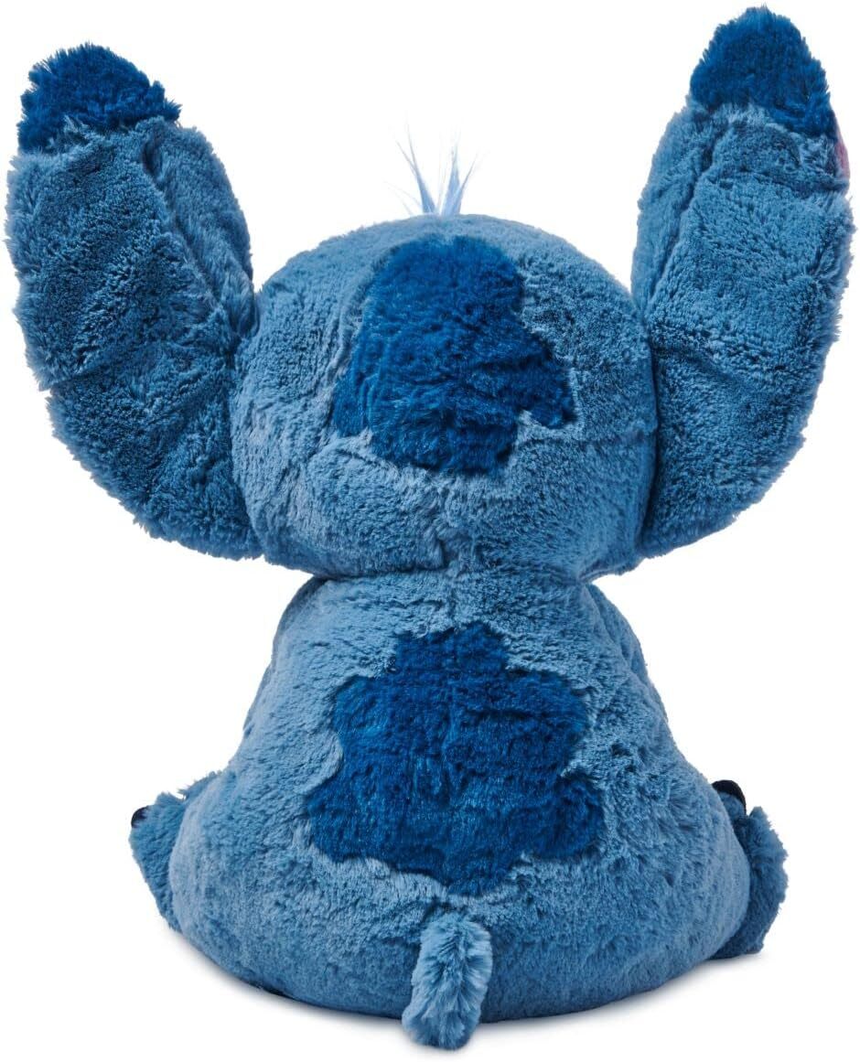 custom DISNEY STORE Official Stitch Medium Soft Toy Kids, Cuddly Character with Fuzzy Texture and Embroidered Details, Flexible Floppy Ears Disney Plu