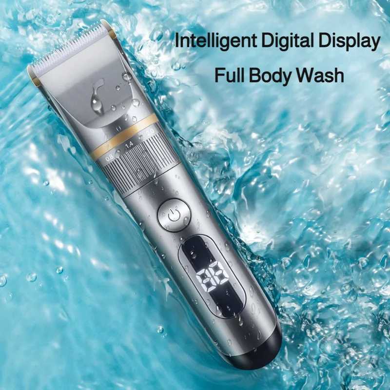 Professional Hair Clipper Set Electric Hair Trimmer with Limit Comb LED Digital Display USB Rechargeable Hair Care ToolsT251120
