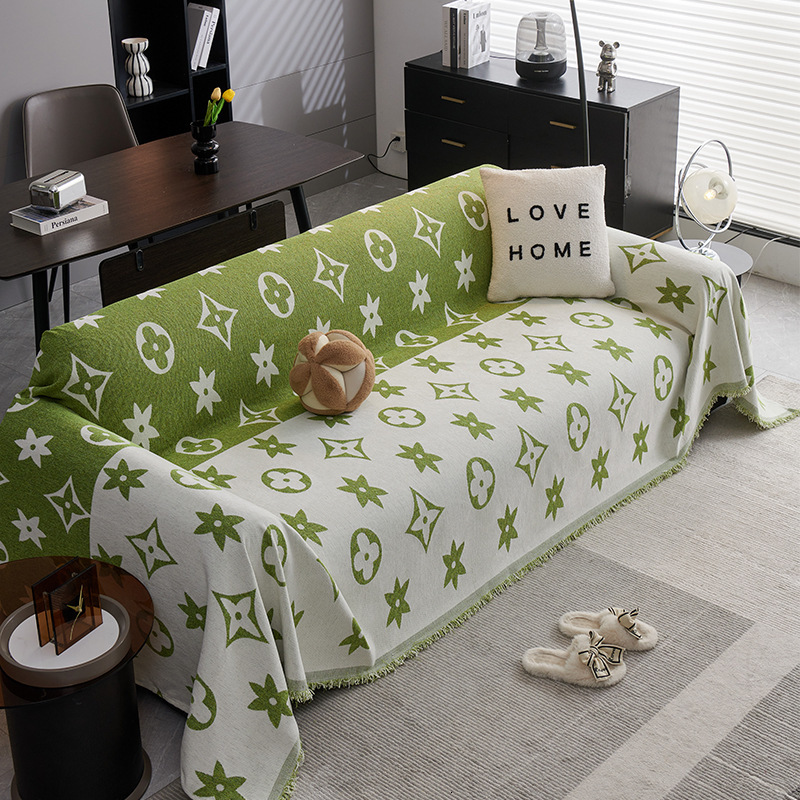 Classic old flower Printing Sofa Towel Non Slip Washable Living Room Universal Sofa Cover Cover Four Seasons Applicable Stain Resistant Easy Care - view 8
