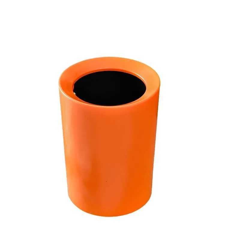 High-grade trash can no lid pressure ring storage bathroom office Japanese paper basket C251120