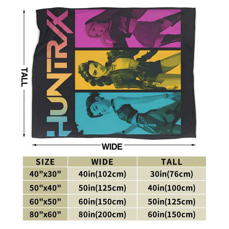 Warm Soft BlanketBoy Girl Camping KPop Demon Hunters Throw Blanket Flannel Bedspread For Couch Bed Graphic Sofa Bed Cover H251120