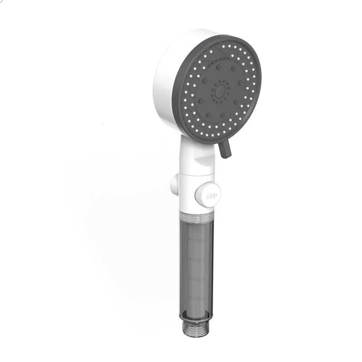 10 Spray Filtered Shower Head High-Pressure Handheld Water Saving Showerhead Fall Resistance Black White Bathroom Shower NozzleM251120