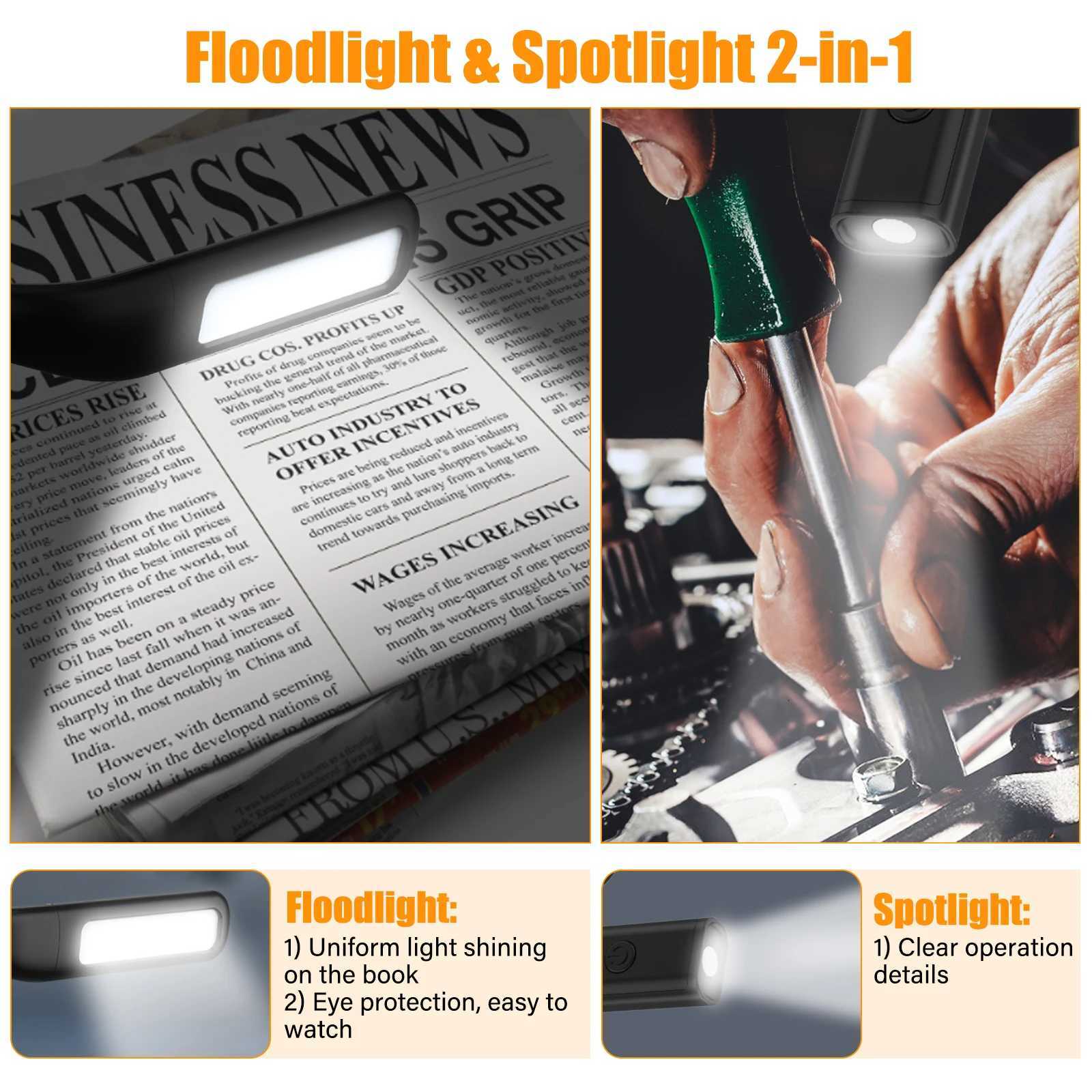 LED Neck Reading Lights Rechargeable Flexible Reading Lamp Bendable Adjustable Portable Hanging Book Light For Camping Lighting M251120