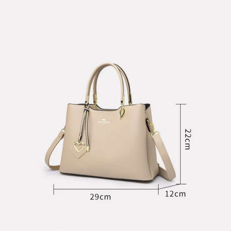 New 2024 Women Multi-Layers Top-Handle Bag Quality Leather Handbags Purses Female Designer Large Capacity Boston Ladies