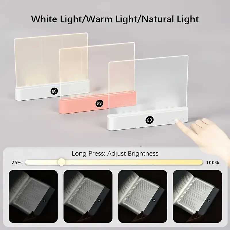 1Pc LED Flat Panel Night Vision Reading Light Eye Protection Reading Light Student Night Light LED Book Eye Care Light M251120