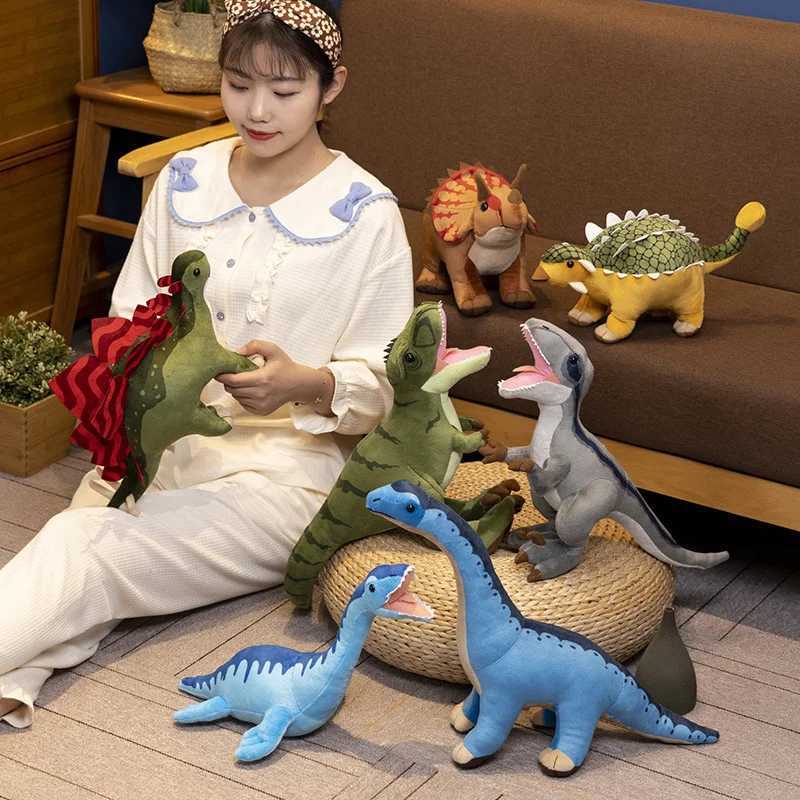 30-40cm Kawaii Simulation Dinosaur Plush Toys Stuffed Animals Triceratops/Snake Necked Dragon Soft Doll Party Gifts for Children G251120