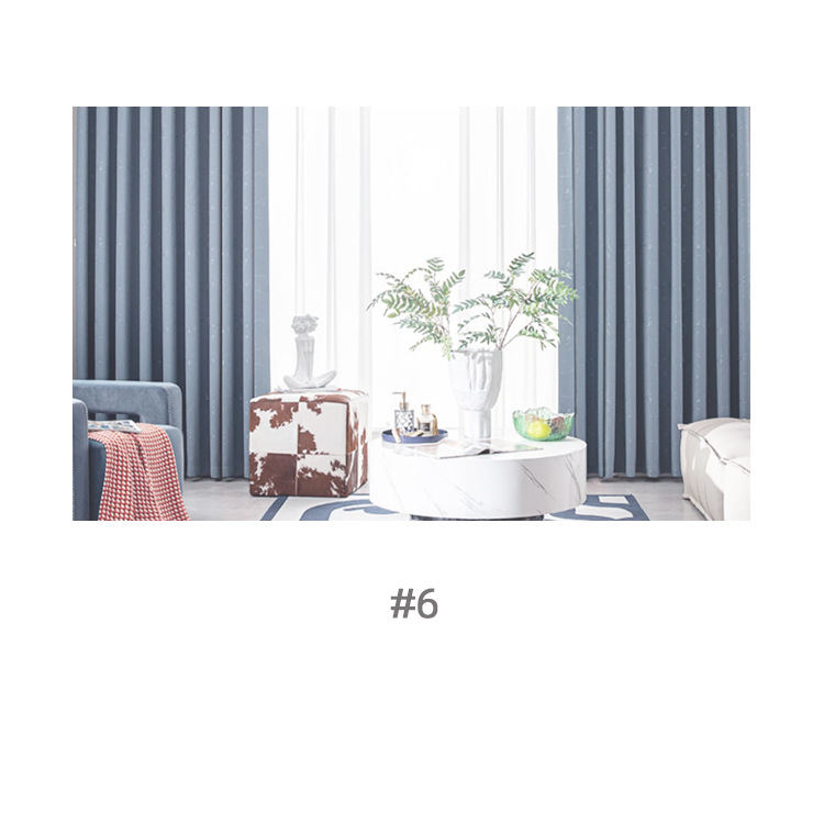 T0408 Free Shaped Lightning Pattern Jacquard Chenille Curtain Thickened Bedroom Living Room High Blackout Curtain Whole House Custom Made