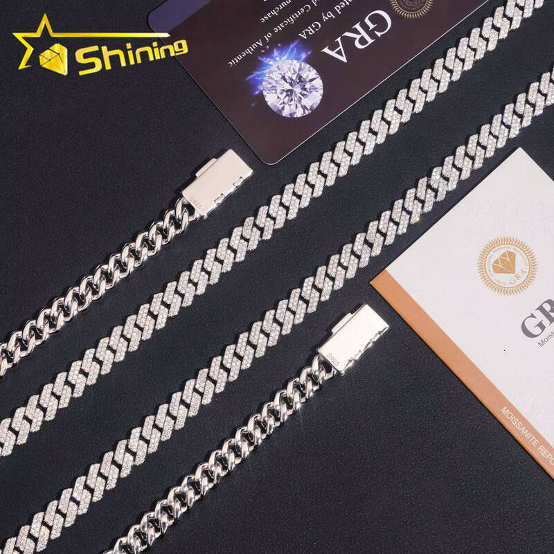 US Warehouse Fast Shipping 8mm Sterling Sier Hip Hop Jewelry Iced Out Certificate