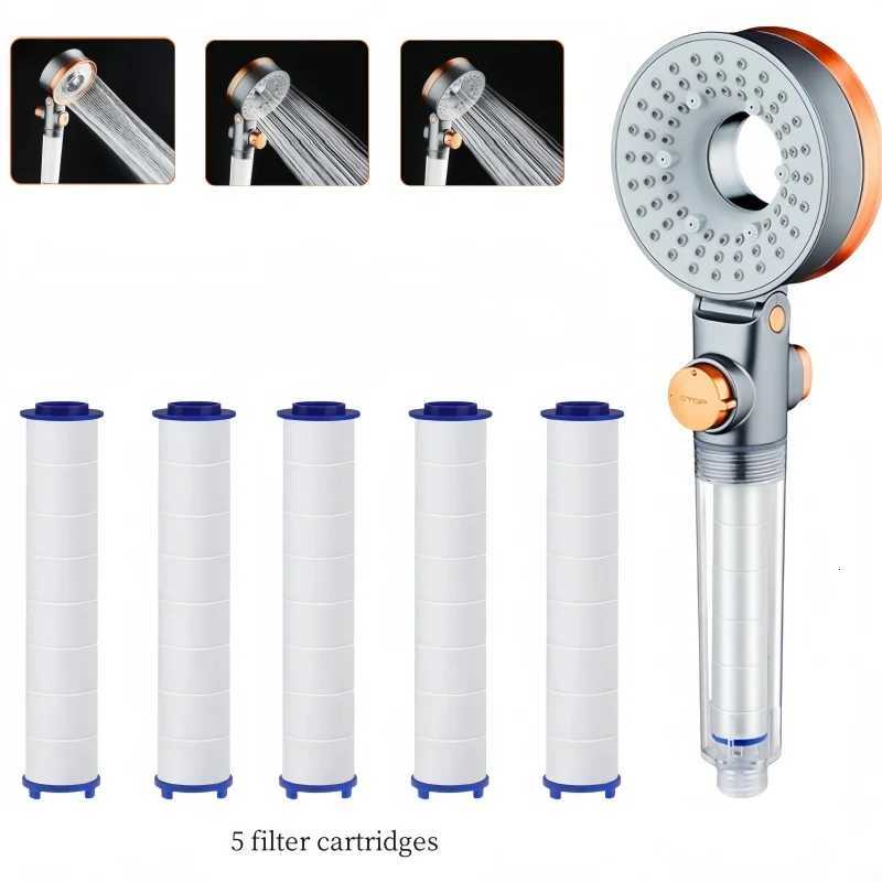 Shower Enclosure with Filter High Pressure Shower Head with 3 Modes Water Saving Bathroom Showers Rain Shower HeadM251120