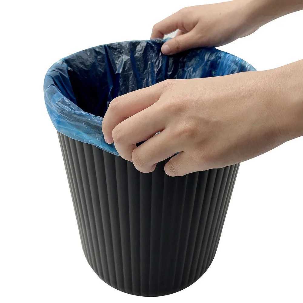64 Gallon Plastic Ribbed Wastebasket Indoor Trash Can Durable Easy Clean Compact Design Home Office Bathroom C251120
