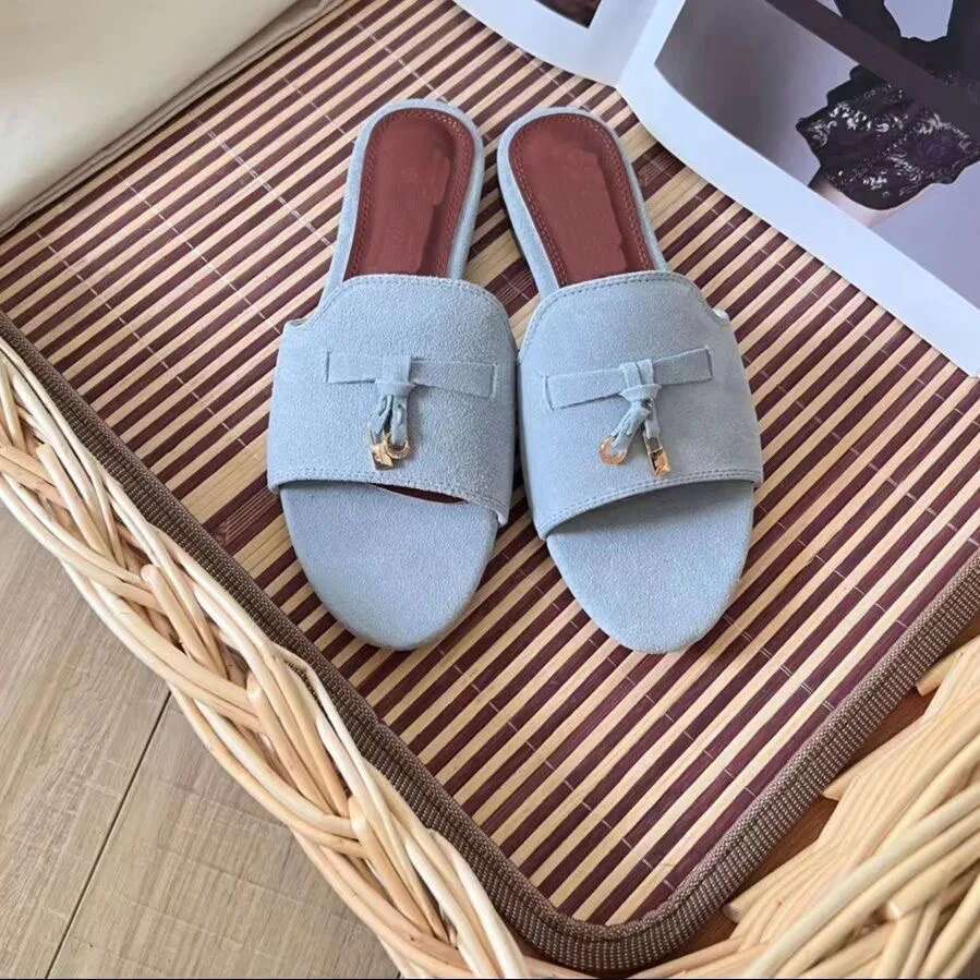 High Quality Suede Slides Womens Slip-on Slippers Summers Beach Ladies Platform Flip ps Female Casual Walking Sandals