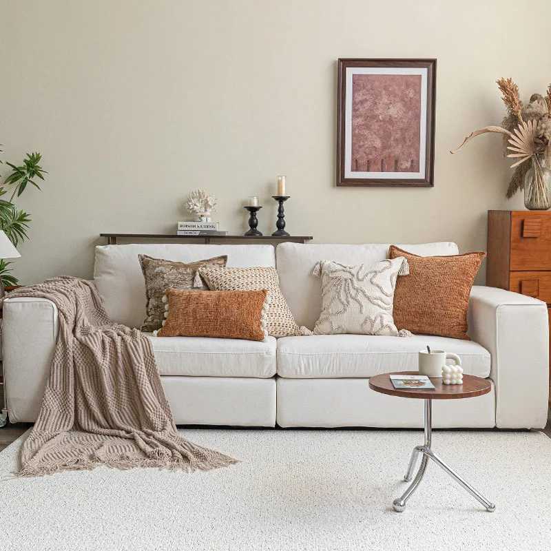 Pillow Case Nordic Orange Sofa Cushion Cover Modern Home Decoration Luxury Cover 45x45cm Ornamental s for Living Room C251120