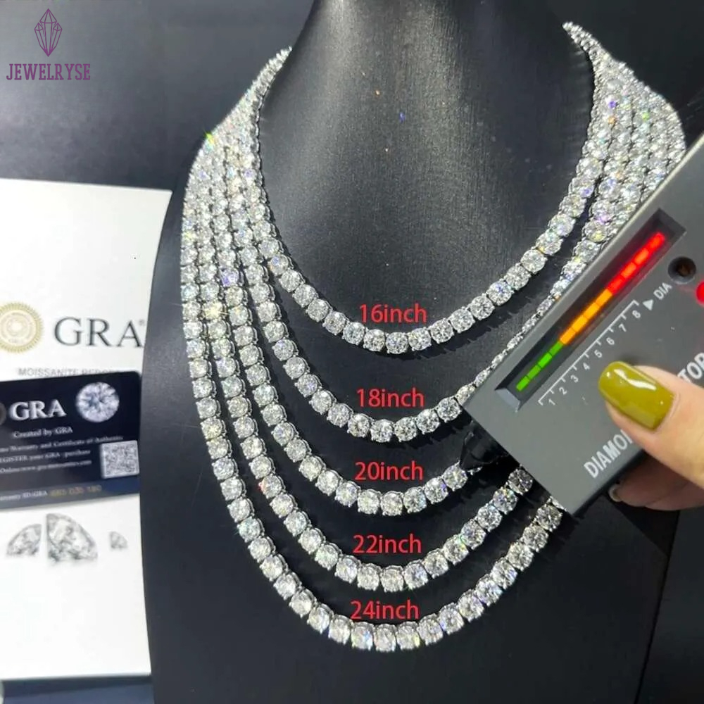 designer bracelet cuban chain link hip hop stle moissanite gems chain jewelr unisex sterling sier iced out moissanite diamond tennis bracelets necklac