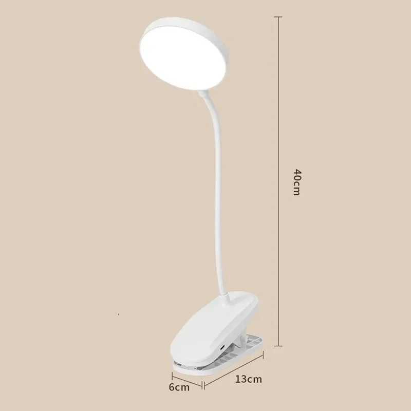USB Rechargeable Table Lamp Led Desk Reading Book Light with Folding Clamp USB Powered Eye Protection for Office Bedroom M251120