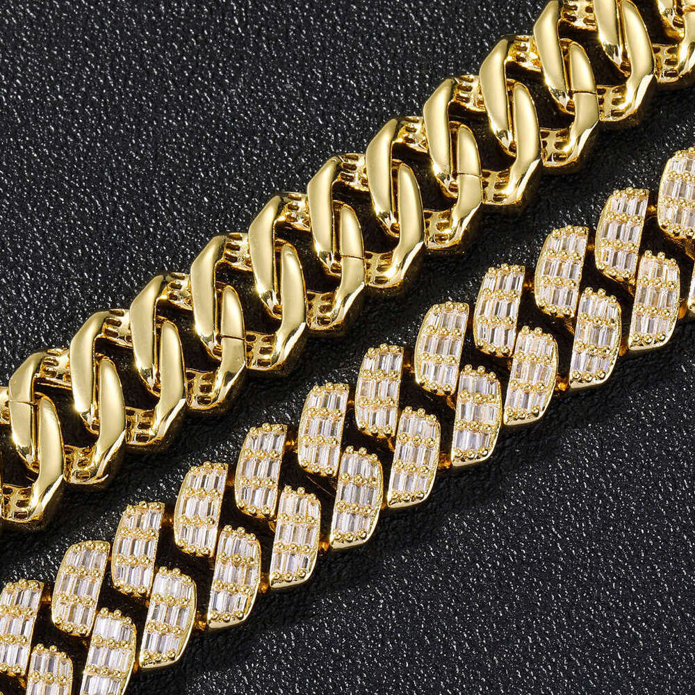 designer Cuban Chain 17mm Sterling Sier Ice Out VVS Moissanite Flip Button Hip Hop Men's Necklace with free shipping