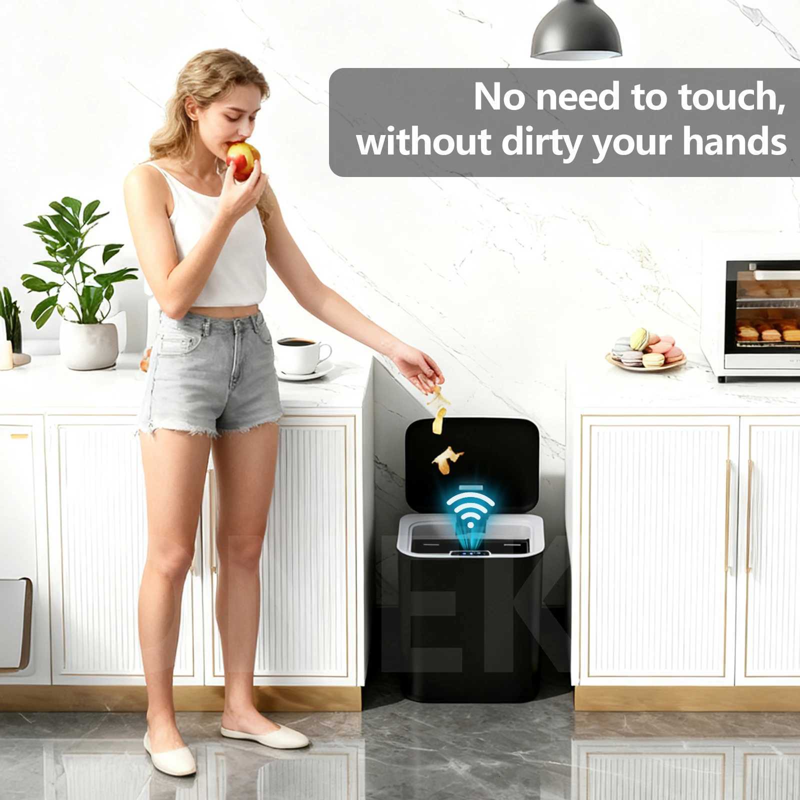 Touchless Smart Trash Can Automatic Opening Induction Trash Bin Garbage Can For Kitchen House Office C251120