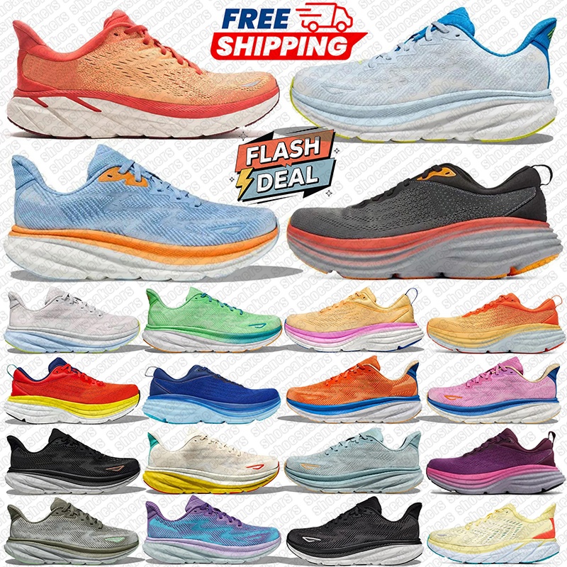 designer Running shoes Flat Sneaker hokawomen breathable for mens womens black Purple white men women outdoor sport trainers runner hotsale