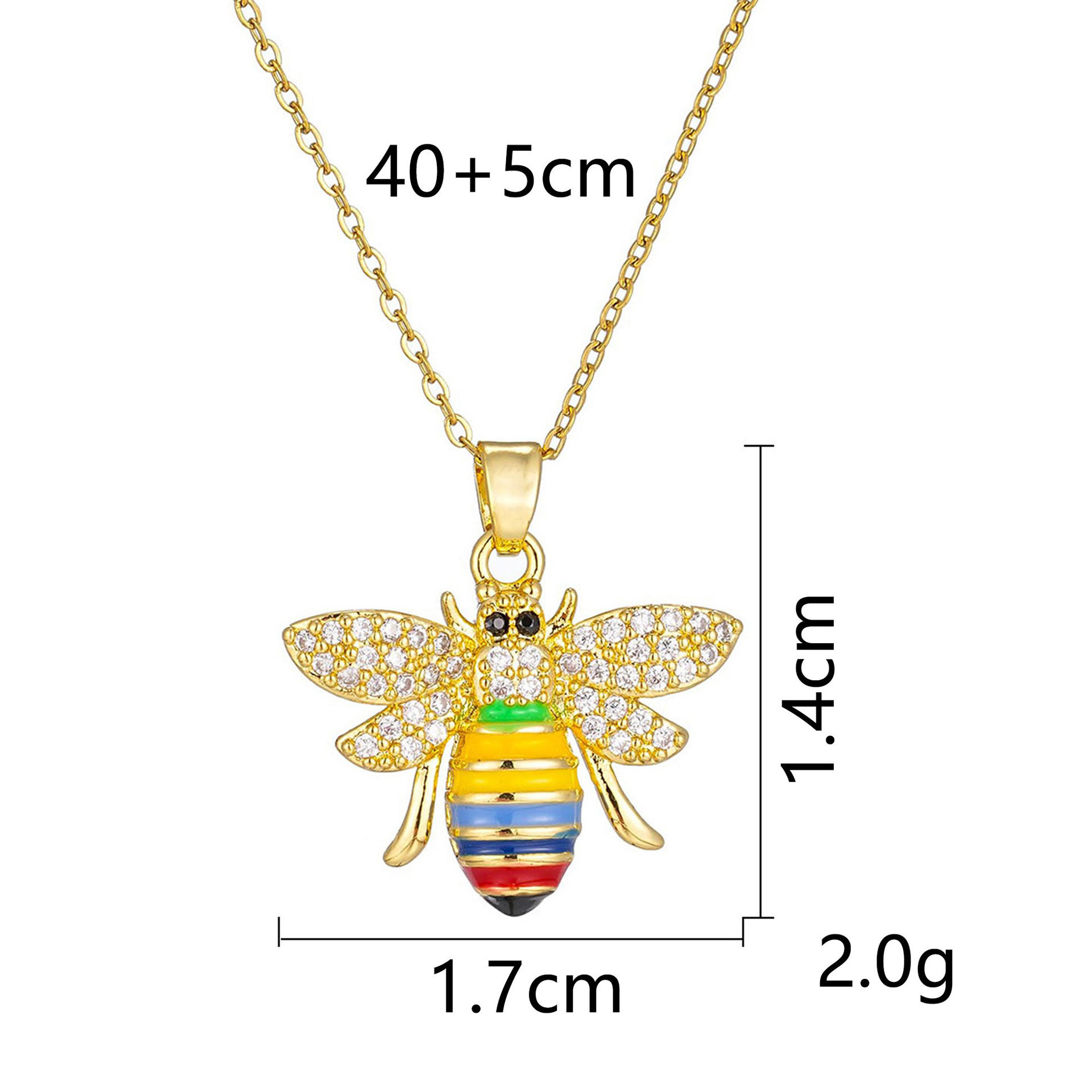 Womens necklace with dripping oil bee and dragonfly design high-end and luxury style designer necklace for jewelry woman necklace designer for women y - view 6