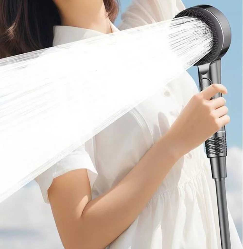 New 4 Modes Shower Head High Pressure Showerhead One-Key Stop Water Massage Shower Head With Filter Element Bathroom AccessoriesM251120