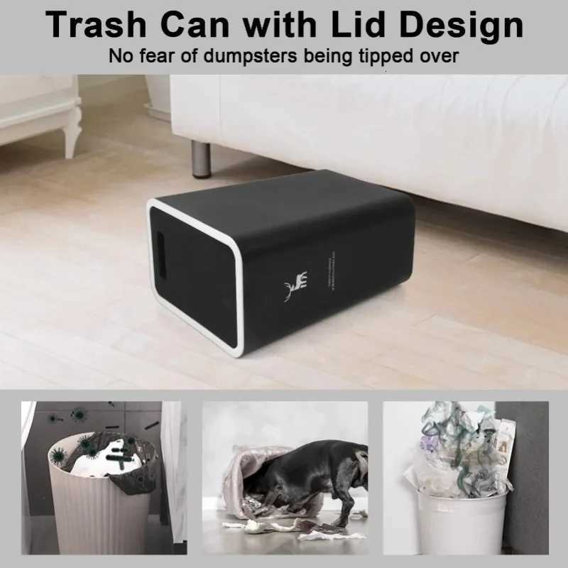 Press-type Nordic Toilet Trash Can 10L 15L Household with Lid Kitchen ification Bathroom Living Room Rectangular Trash Can C2511201