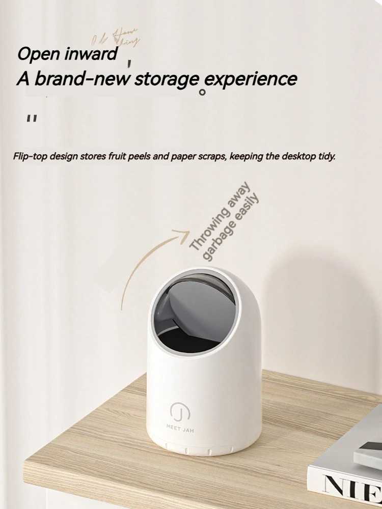 Luxury smart office desktop sensor trash can suitable for home office bedroom bathroom cute mini desktop trash can C251120