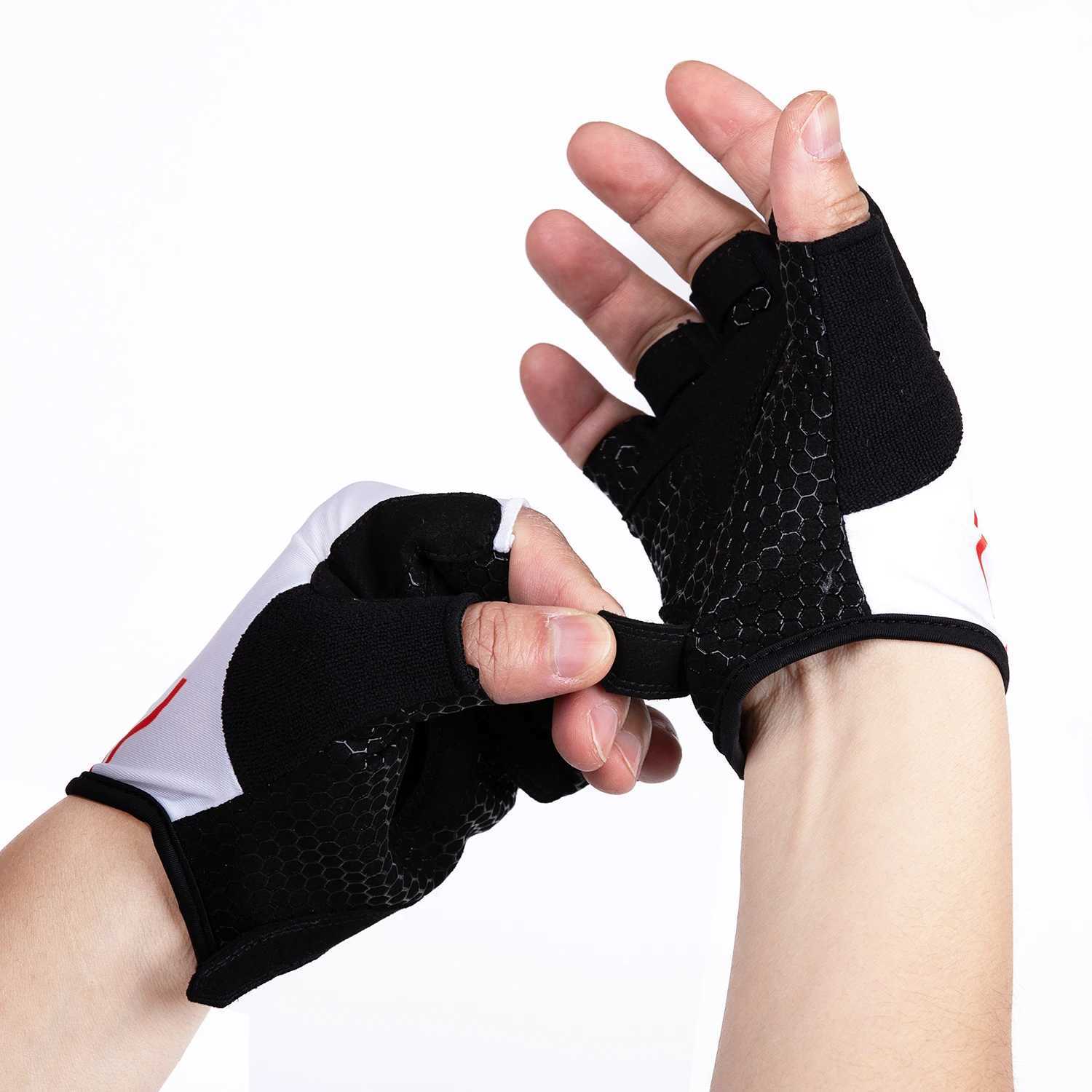 New 2025 Bicycle Gloves UAE Team Mens Half Finger Mat MTB Road Bike Gloves Running Fitness Cycling Sport Gloves Y250419