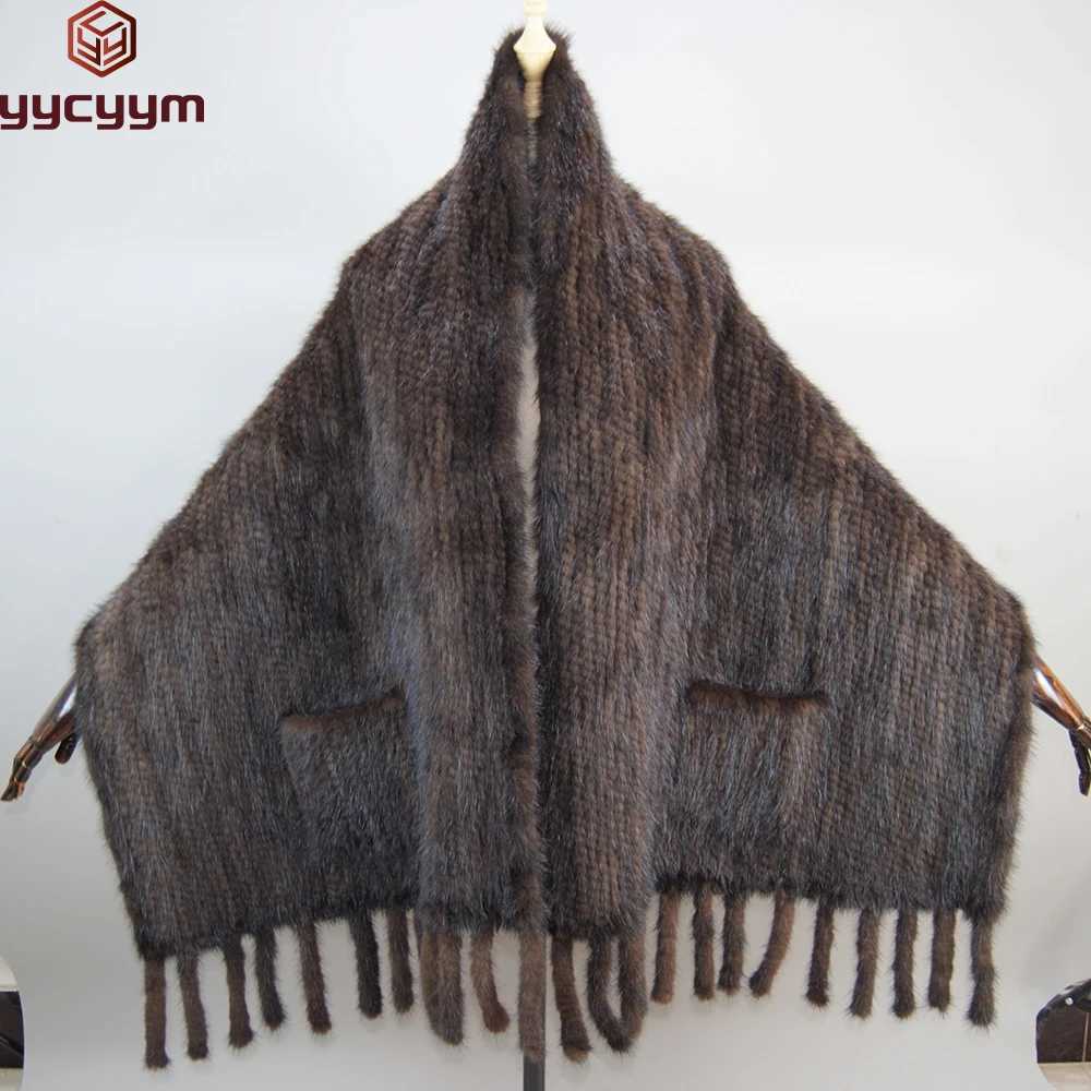 Long Style Real Natural Mink Fur Scarf La 100 Natural Real Mink Fur Shl Women Knitted Real Mink Fur Pashmina Scarves J251117