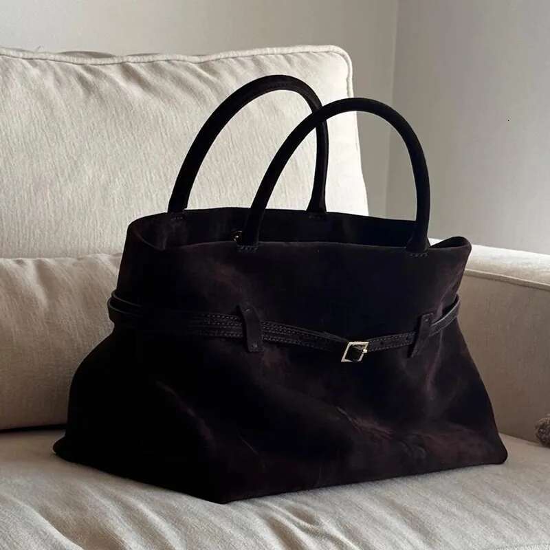 Fashion Suede Large Capcity Tote Designer Belt Women Handbag Maillard Autumn and Winter Bags Vintage Big Commuter Bag