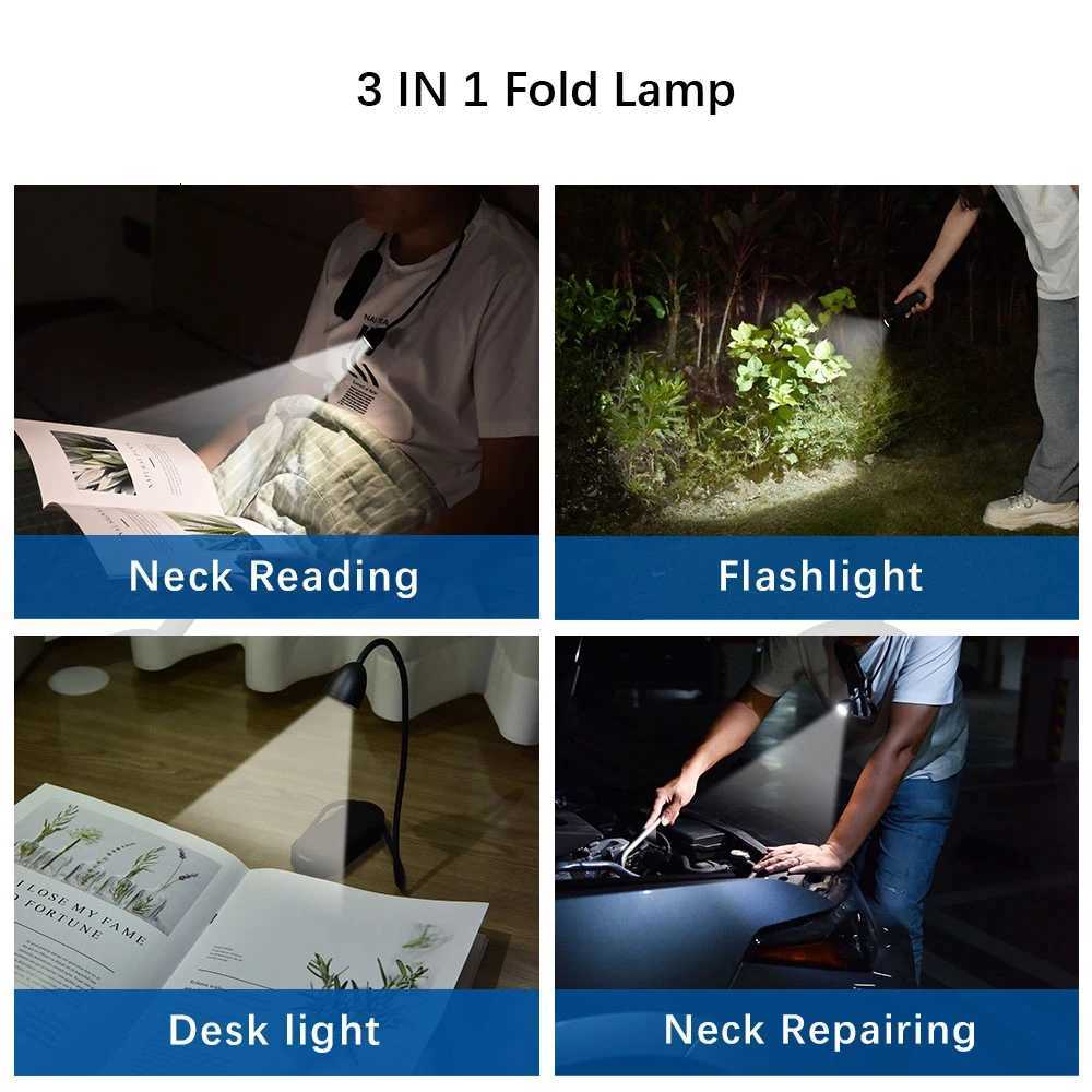 Neck Reading Lamp Book 360 Flexible Bendable Arms Neck Lights Perfect for Bedroom Reading Knitting Camping Repairing M251120