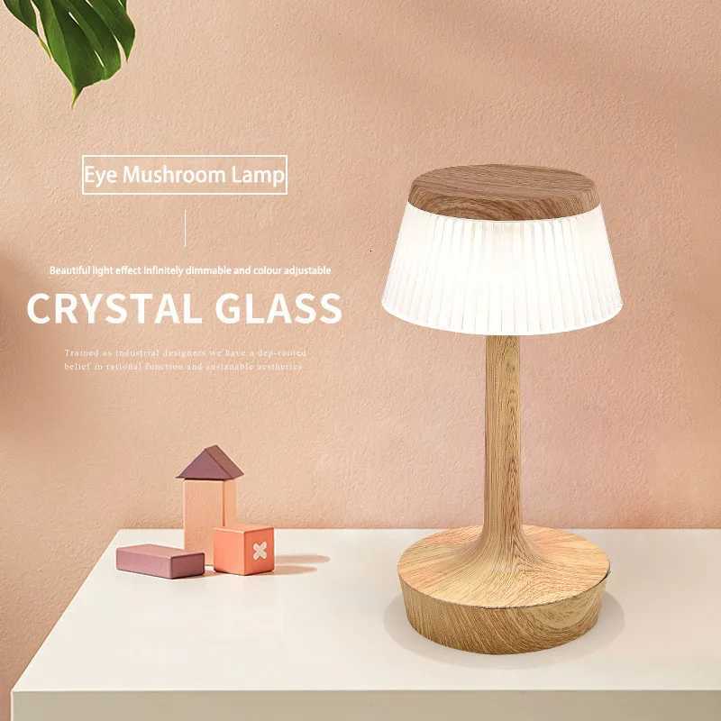 LED Mushroom Table Lamp Rechargeable Study Eye Protection Childrens Night light Bedroom Study Bedside Ambient Projection Light M251120