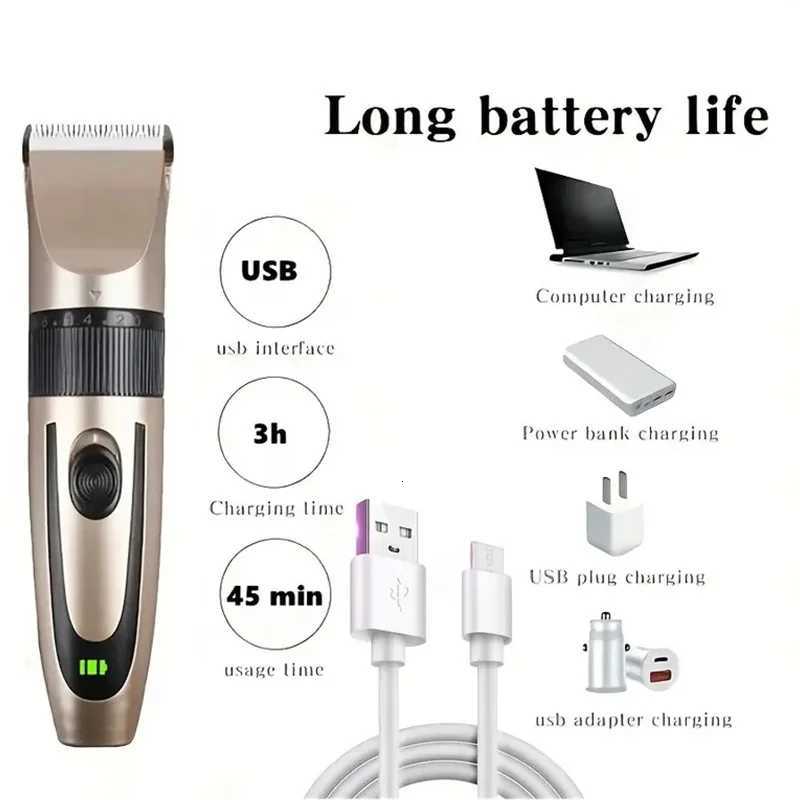 Electric Hair Trimmer Shaver Home Trimmers For Men Hair Clipper Professional Rechargeable Shavers Barber Hair Cutting MachineT251120