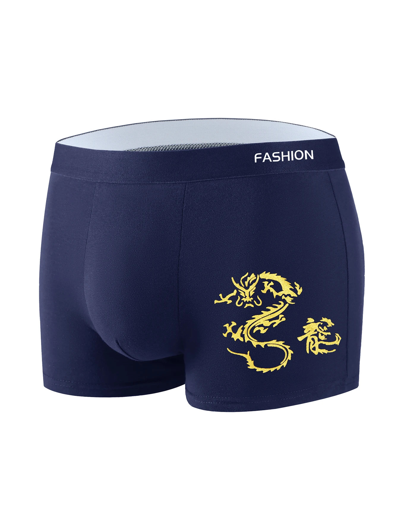 4 pieces of mens underwear Golden Dragon boxer comfortable breathable fashionable and trendy 250417