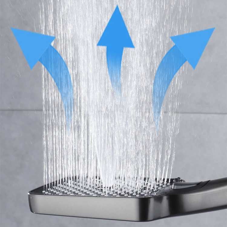 Household Pressure-Boosting Nozzle Large Water Outlet Shower Head Handheld Shower Nozzle Bathroom 3 Speed Adjustable Shower HeadM251120