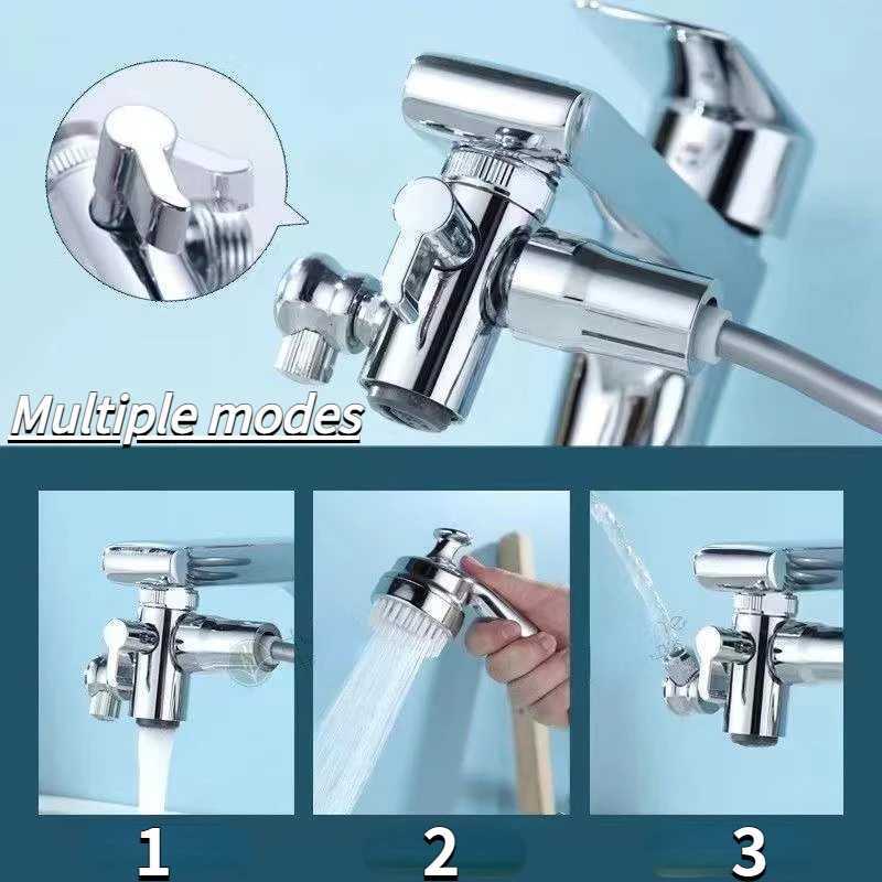 Faucet External Shower Set Bathroom Multi-function Massage Pressurized Copper Faucet Shower Toilet Basin Shampoo AccessoriesM251120