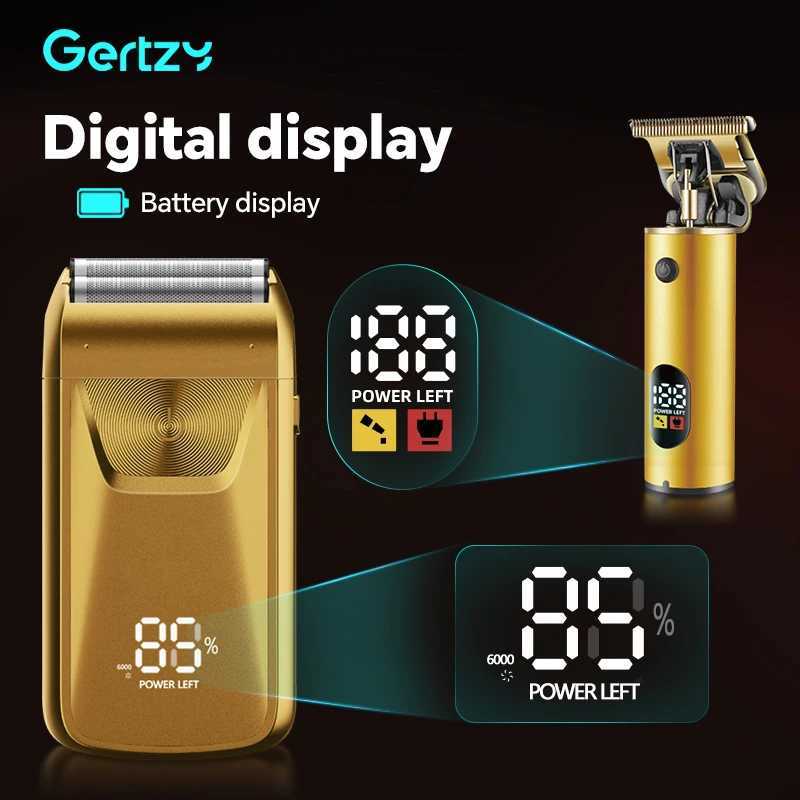 1 set/2 mens professional set with fine USB charging pattern suitable for hair cutting and long hair shavingT251120
