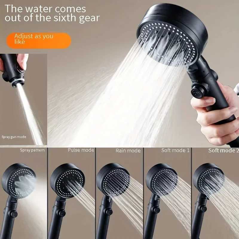 1 high-pressure multifunctional handheld nozzle 5 modes 360 adjustable detachable hydraulic jet shower head and pause switchM251120