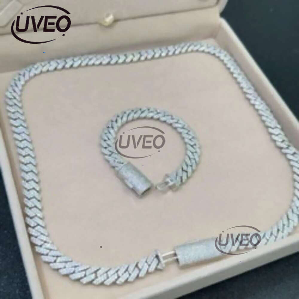 Top Designer Pendant For Men Fine Swan Pass Dia Watch Necklace Jewelry Sier 14Mm Cuban k Chain Moissanite 328