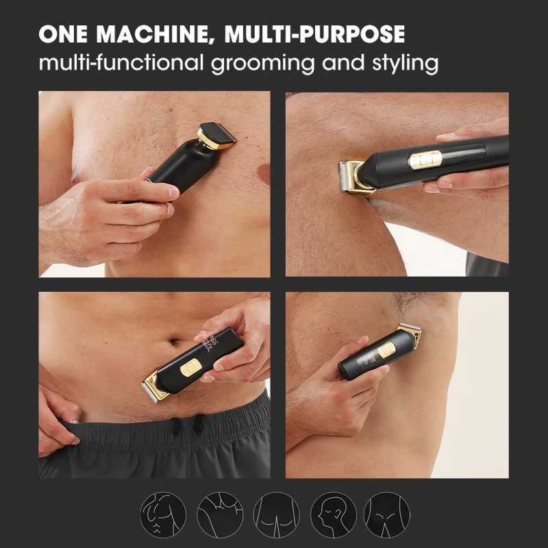 Unicorn NEW Body Hair Trimmer Skin Safe Trimmer Ceramic Blade IPX6 Waterproof 5 Gears Speeds Zero Gap For Men Ball ShaverT251120