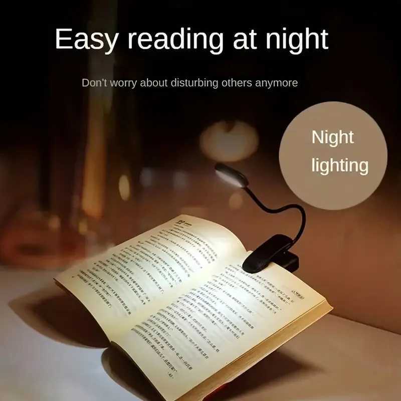 LED Bedside Reading Lamp USB Powered Clip-On with 360 Degree Rotation Eye-care Design and Compact Foldable Body M251120