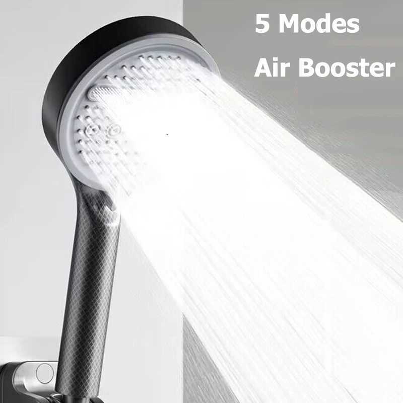 12CM Big Panel Pressurized Shower Head 5 Modes Adjustable Nozzle Water Saving Rainfall Shower Bathroom Faucet AccessoriesM251120