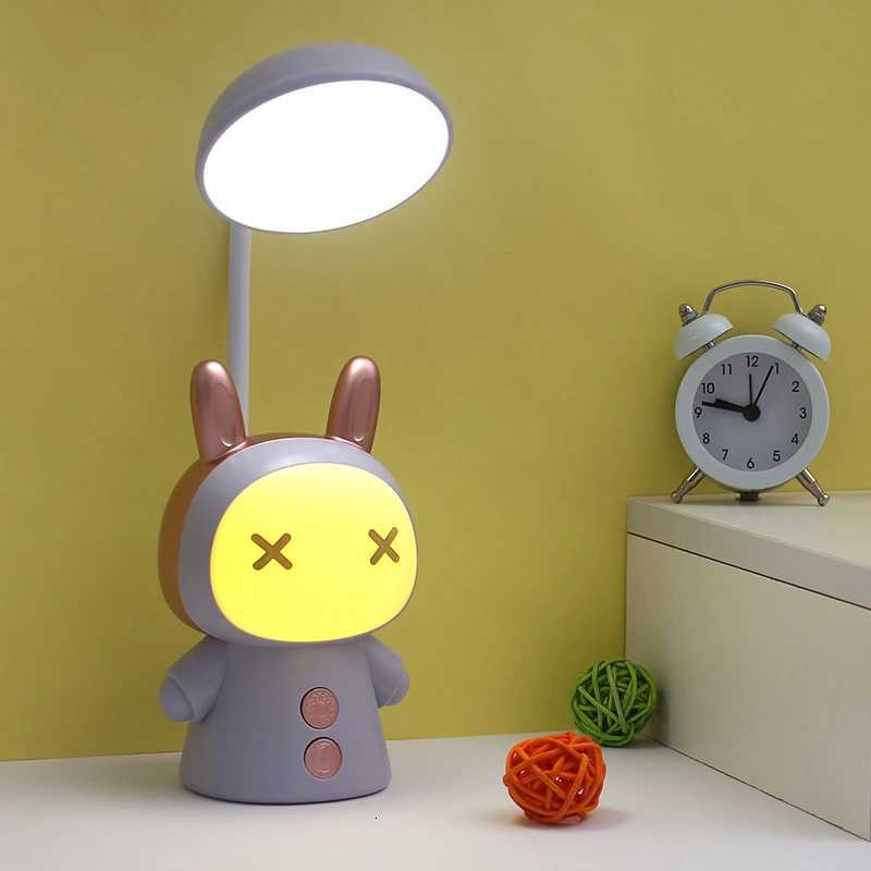 Portable Cute Desk Lamp Usb Rechargeable Dimmable Study Table Lamp Bedside Led Night Light for Reading Work Kids Birthday Gift M251120